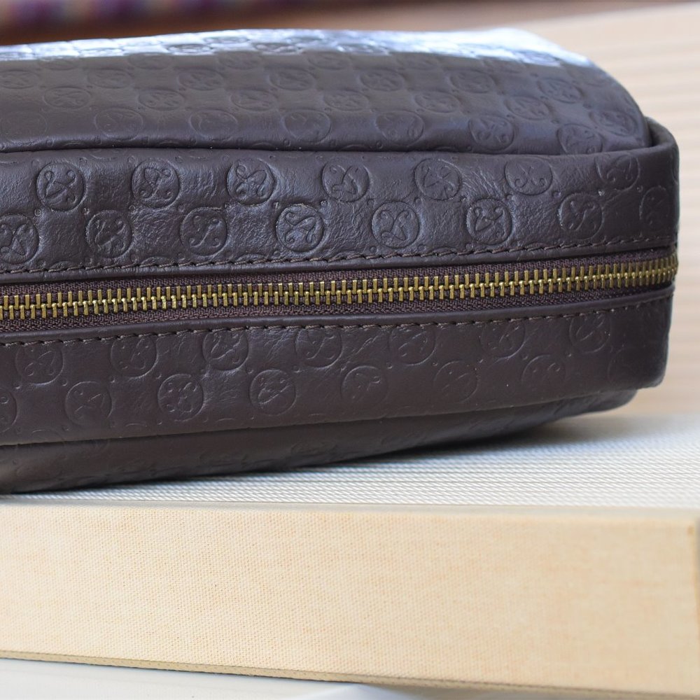 NWT Mens Made in Italy leather Massei Toiletry bag - Picture 5 of 8